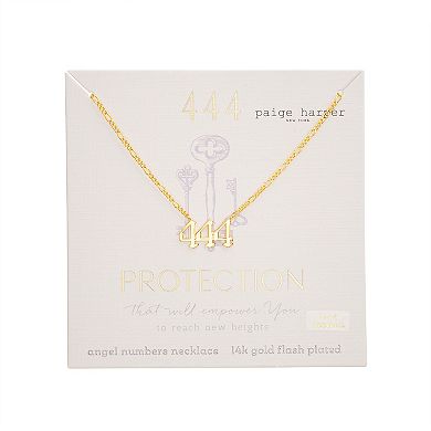 Paige Harper 14k Gold Plated Angel Number 444 "Protection" Necklace