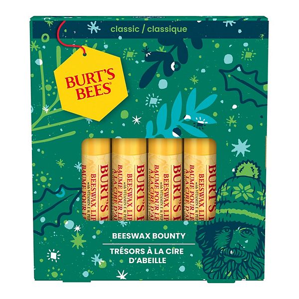 Burt's Bees Beeswax Bounty Classic Lip Balm Holiday Gift Set - 4 Lip Balms