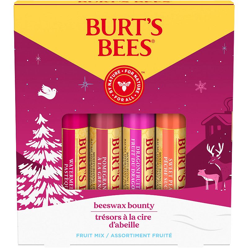 Burt's Bees Beeswax Bounty Fruit Mix Lip Balm Gift Set, Color