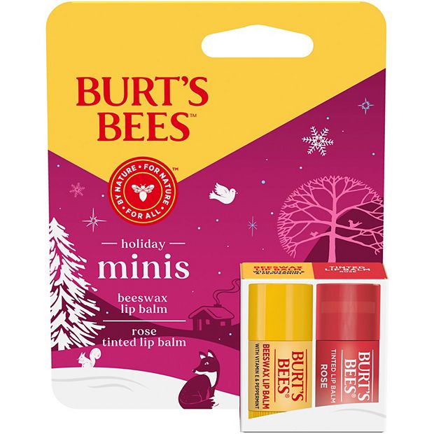 Burt's Bees Holiday Lip Balm 2-pc. Rose Gift Set