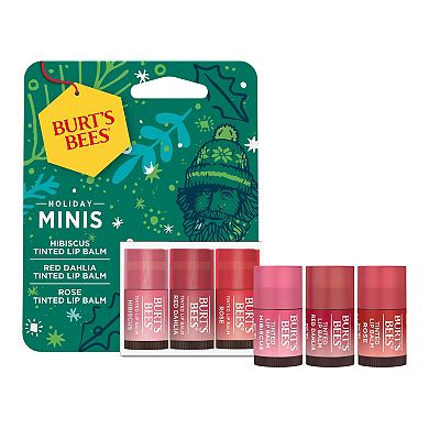 Burt's Bees Mini Tinted 3-pc. Lip Balms Holiday Gift Set - Rose, Red Dahlia and Hibiscus