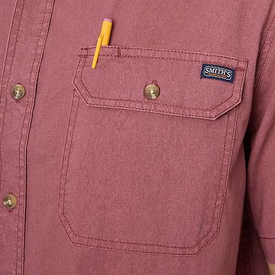 Mens Smith's Workwear Sandwashed Work Shirt