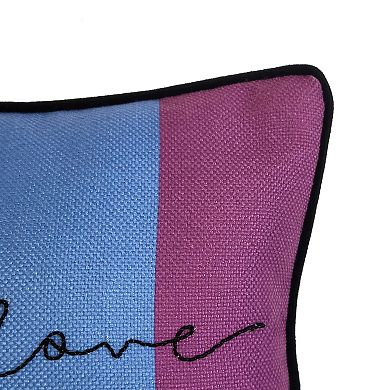 Edie@Home 'Love is Love' Decorative Throw Pillow