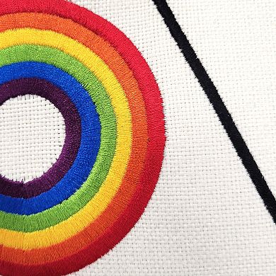 Edie@Home Rainbow "Love" Decorative Pillow