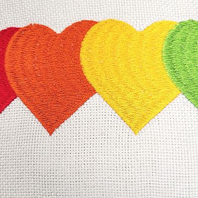 Edie@Home "love is love" Hearts Decorative Pillow