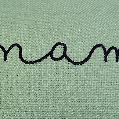 Edie@Home 'Namaste' Embroidered Decorative Pillow