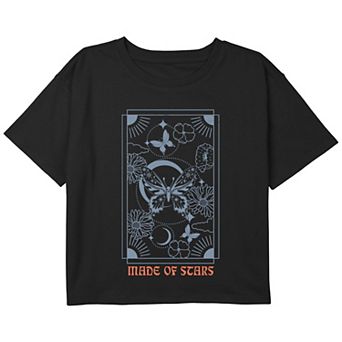 Girls 7-16 Celestial Star Card Boxy Crop Graphic Tee