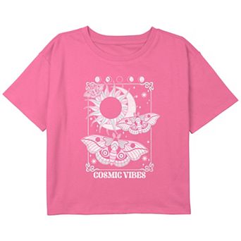 Girls 7-16 Cosmic Vibes Boxy Crop Graphic Tee