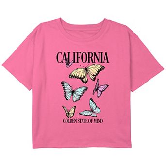 Girls 7-16 California Golden State Of Mind Boxy Crop Graphic Tee
