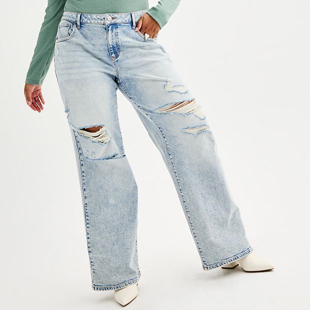 Juniors destructed outlet jeans