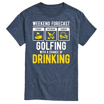 Men's Weekend Forecast Golfing Graphic Tee