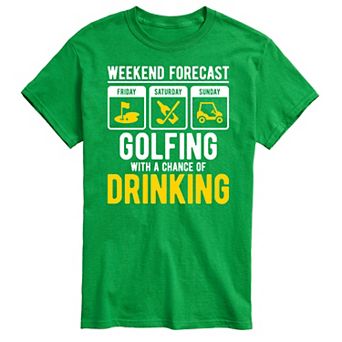 Men's Weekend Forecast Golfing Graphic Tee