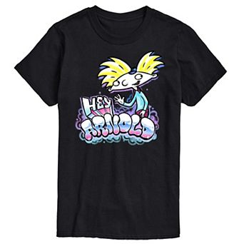 Big & Tall Hey Arnold! Airbrush Arnold Portrait Graphic Tee
