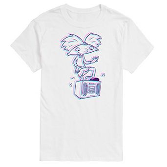 Big & Tall Hey Arnold! 3D Arnold Portrait Graphic Tee