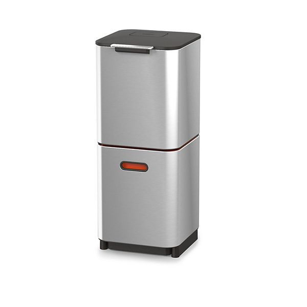 Joseph Joseph Totem 40L Dual Trash Can and Recycle Bin Stainless