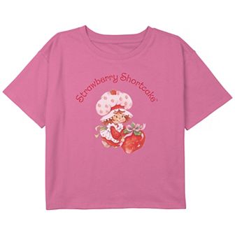 Girls 7-16 Strawberry Shortcake Classic Boxy Cropped Graphic Tee