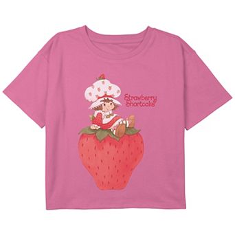 Girls 7-16 Strawberry Shortcake Original Cutie Boxy Cropped Graphic Tee