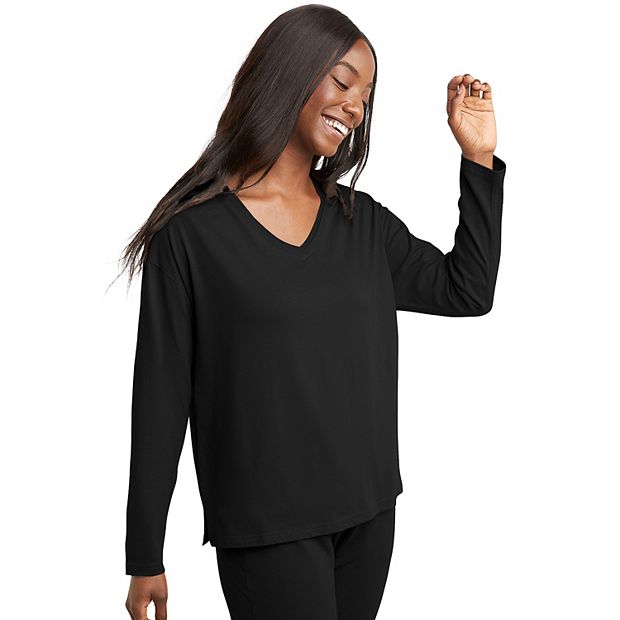 Hanes Bell Sleeve V-Neck Top (Women's)