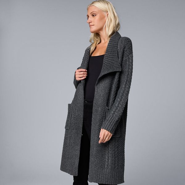 Petite Simply Vera Vera Wang Long Cardigan