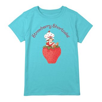 Girls 8-20 Strawberry Shortcake Sitting On A Big Strawberry Graphic Tee