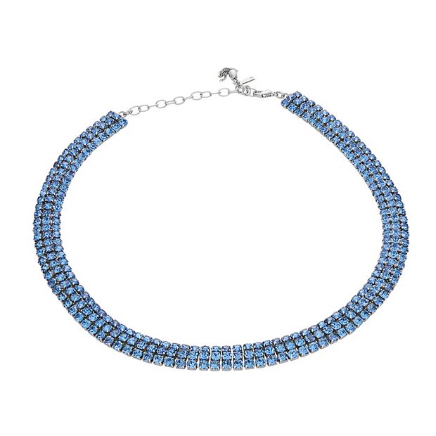 Simply Vera Vera Wang Blue Rhinestone Collar Necklace