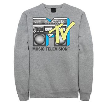 Big & Tall MTV Logo Black And Yellow Boombox Sweatshirt