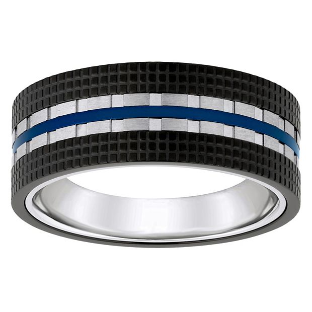 Mens titanium wedding sales bands kohl's