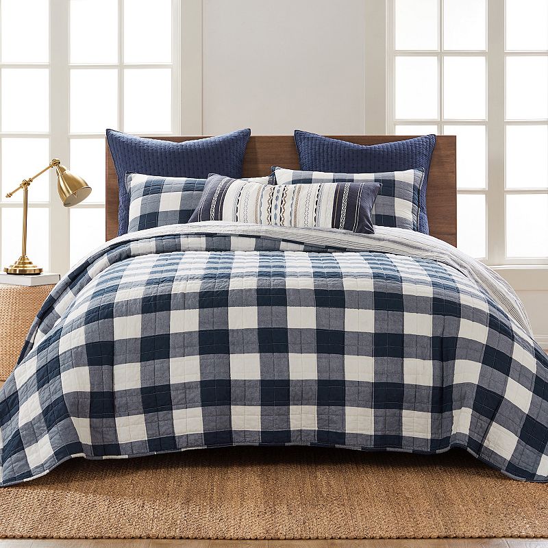 Levtex Home Camden Navy Bedspread Set with Shams, Blue, Twin