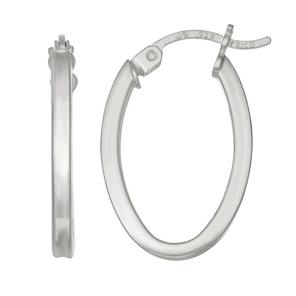 Rebecca Sloane Sterling Silver Square Hoop Earrings