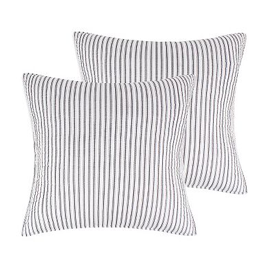 Levtex Home Tobago Stripe Charcoal Quilt Set with Shams