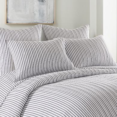 Levtex Home Tobago Stripe Charcoal Quilt Set with Shams