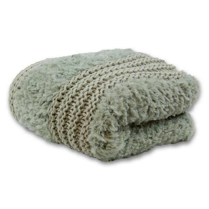 Donna Sharp Plush Knit Throw Blanket, Green