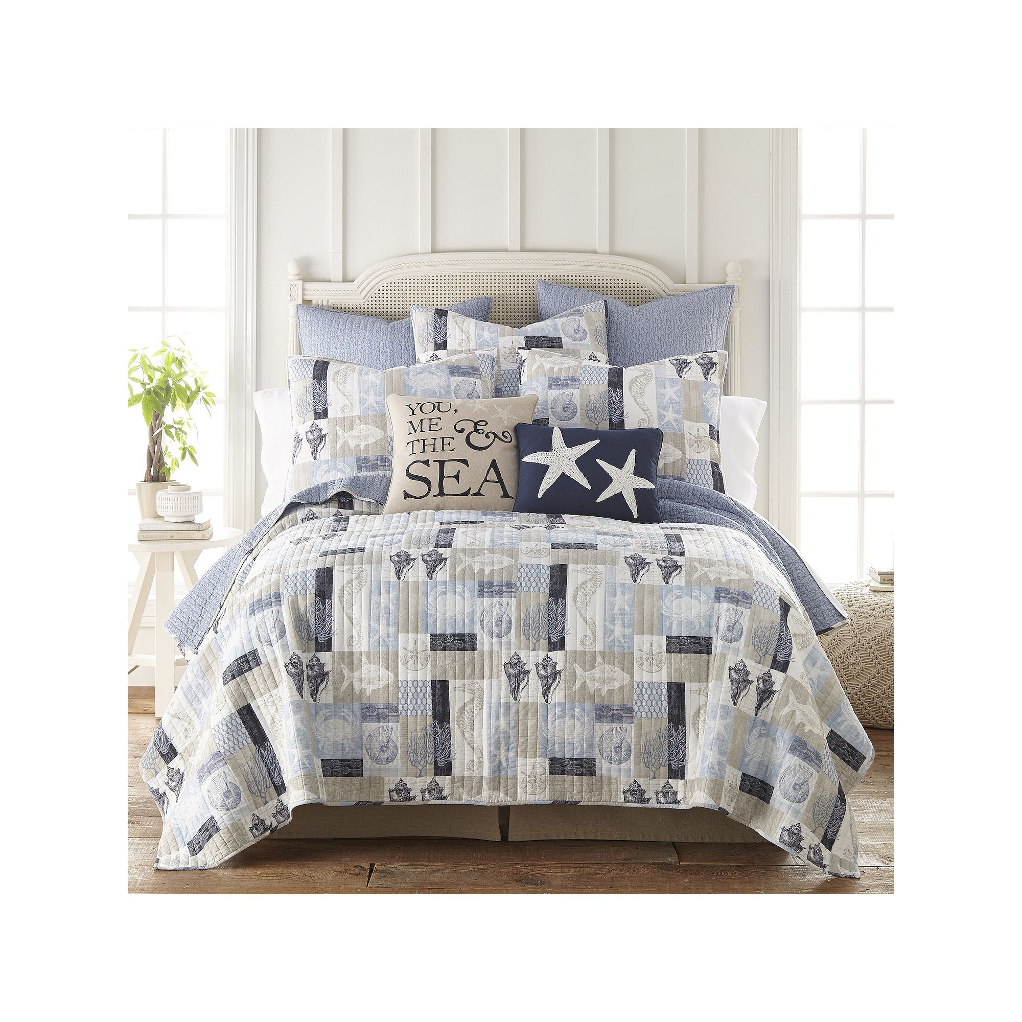 Levtex Home Cerralvo Quilt Set with Sham, Blue