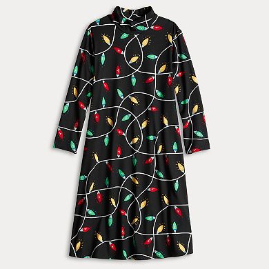 Celebrate Together Brushed Mockneck Swing Dress