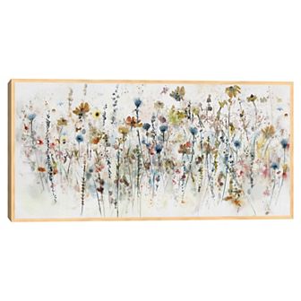 Fine Art Canvas Watercolor Wildflowers