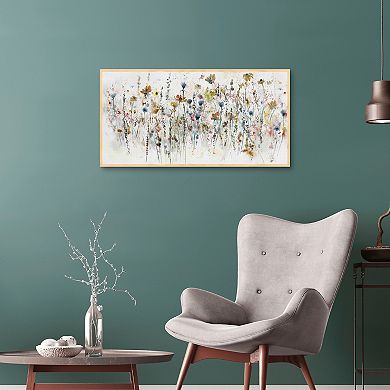 Fine Art Canvas Watercolor Wildflowers