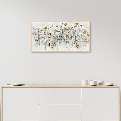 Fine Art Canvas Watercolor Wildflowers