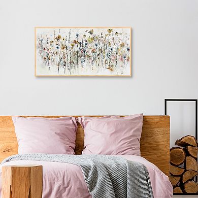 Fine Art Canvas Watercolor Wildflowers