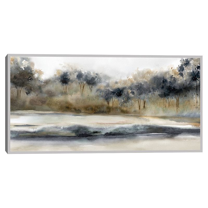 Fine Art Canvas Silent River, Silver