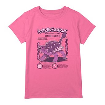 Girls 7-16 Iron Trail Herbivore Dinosaur Poster Graphic Tee