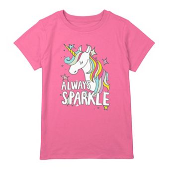 Girls 7-16 Always Sparkle Unicorn Graphic Tee