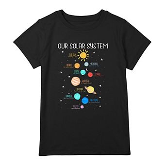 Girls 7-16 Our Solar System Graphic Tee