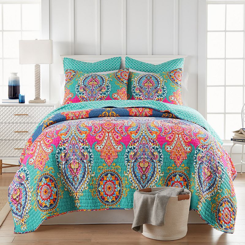 Levtex Home Fantasia Quilt Set with Shams, Multicolor, Full/Queen