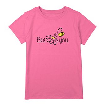 Girls 7-16 Bee You Outline Daisy Sketch Graphic Tee
