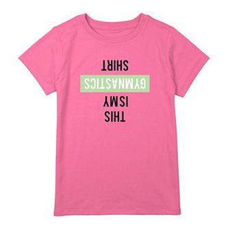 Girls 7-16 Upside Down Gymnastics Graphic Tee