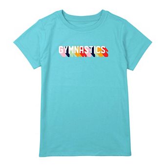 Girls 7-16 Rainbow Gymnastics Graphic Tee