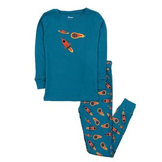 Leveret Baby Two Piece Cotton Pajamas Rocket