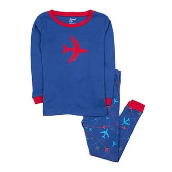 Leveret Baby Two Piece Cotton Pajamas Airplane