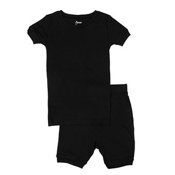 Leveret Toddler Two Piece Cotton Short Pajamas Neutral Solid Color