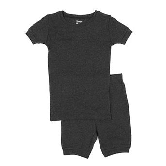 Leveret Toddler Two Piece Cotton Short Pajamas Neutral Solid Color